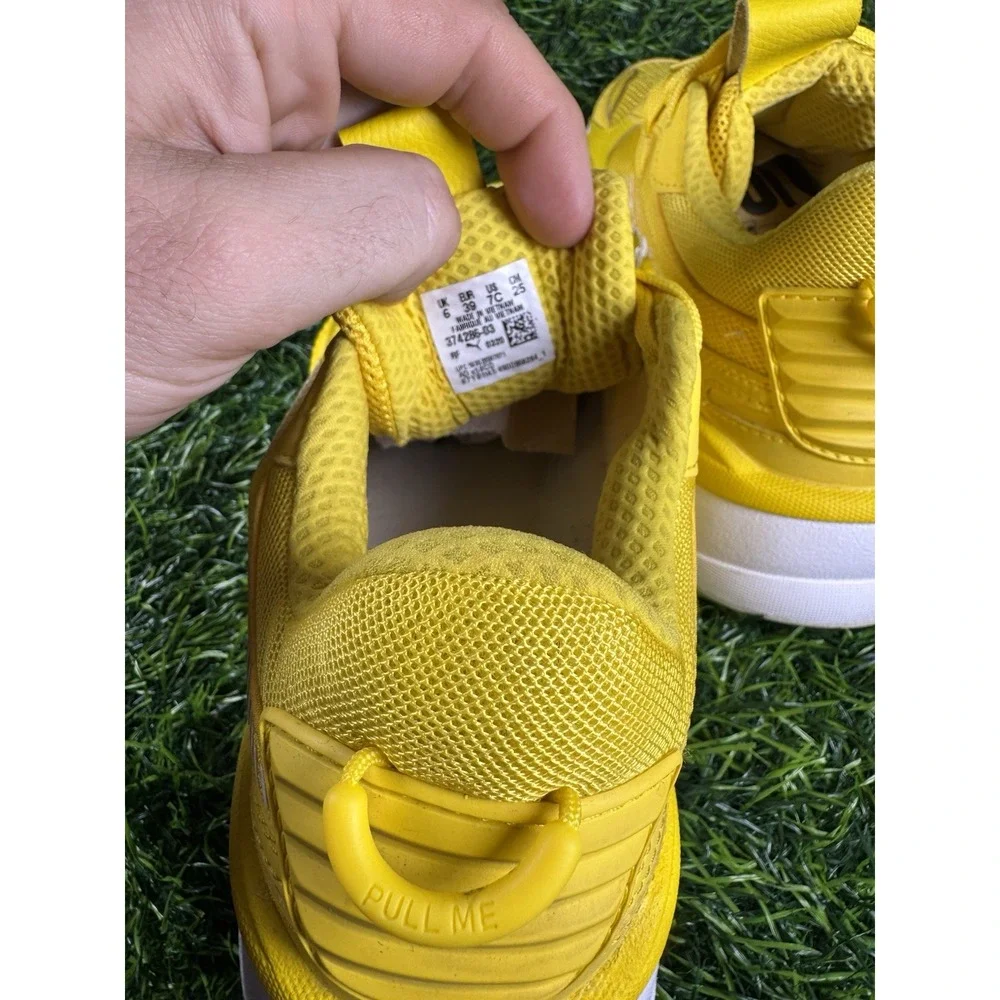 Puma RS-X Jr Dandelion Yellow White Sneakers 374286 03 Kids Size 7c